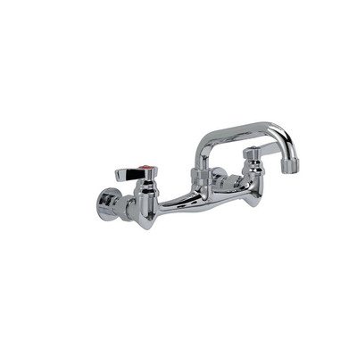Component Hardware TLL13-8108-SE1Z Wall Mount Top-Line Faucet With 8" OC And 8" Horizontal Stainless Steel Swing Spout