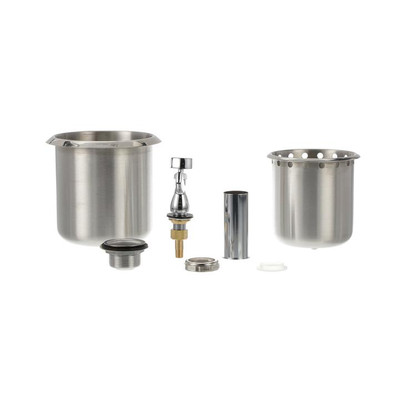 Component Hardware K30-1010 9 1/2" OA Length 18/8 Stainless Steel Encore Dipper Well Assembly With Low Lead Compliant Faucet