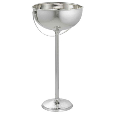 TableCraft Products RS2132 16" Dia. x 32.5" H Round Stainless Steel Remington Collection Beverage Stand With Handles