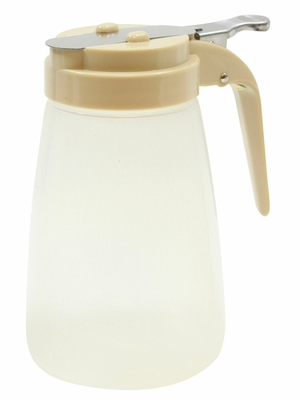 TableCraft Products PP10A 10 Oz. Modern Design ABS Plastic Top Transparent Polypropylene Syrup Dispenser
