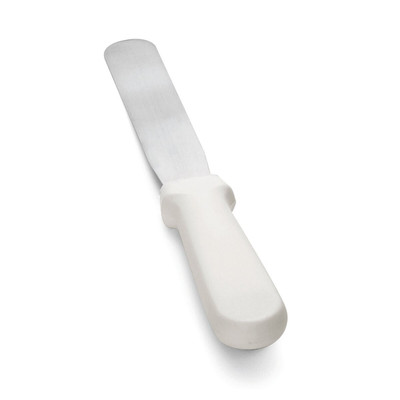 TableCraft Products 4206 6" Stainless Steel Blade White ABS Handle Icing Spatula