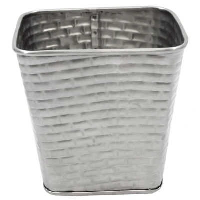 TableCraft Products GTSS4 20 Oz. 4" W x 4" D x 3 1/2" H Square Stainless Steel Brickhouse Collection Fry Cup