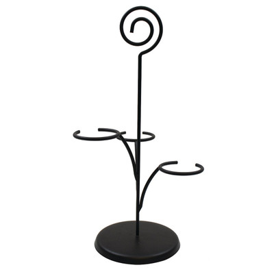TableCraft Products WF200BK Black Powder Coated Metal Cash & Carry Cascade Tasting Flight