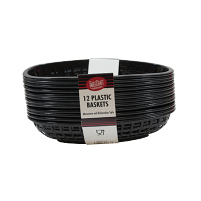 TableCraft Products C1074BK 9-1/4" W x 6" D x 1-3/4" H Black Plastic Cash & Carry Classic Baskets