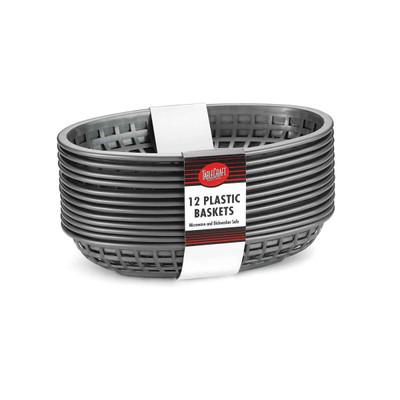 TableCraft Products C1074BK 9-1/4" W x 6" D x 1-3/4" H Black Plastic Cash & Carry Classic Baskets