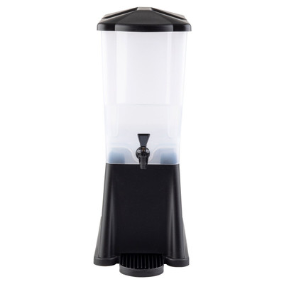TableCraft Products 353DP 3 Gal. 8" W x 16 1/8" D x 20 5/8" H Black Slimline Beverage Dispenser