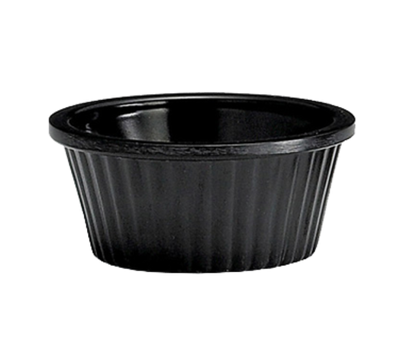 TableCraft Products RAM1FBK 1 Oz. Melamine Black Plain Ramekin
