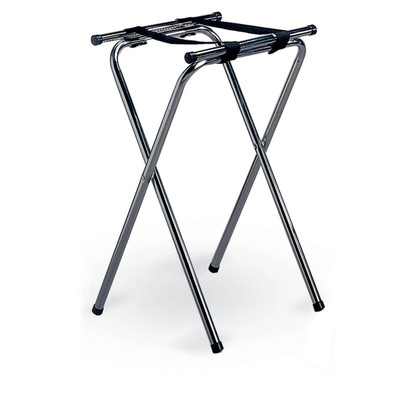 TableCraft Products 24 18 1/4" W x 16 1/2" D 31 3/4" H Chrome Plated Tray Stand