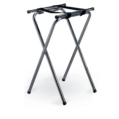 TableCraft Products 24 18 1/4" W x 16 1/2" D 31 3/4" H Chrome Plated Tray Stand
