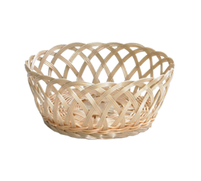 TableCraft Products 1135W 8 1/2" Dia. x 3 1/4"H Hand-Woven Basket