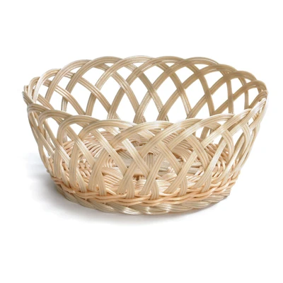 TableCraft Products 1135W 8 1/2" Dia. x 3 1/4"H Hand-Woven Basket