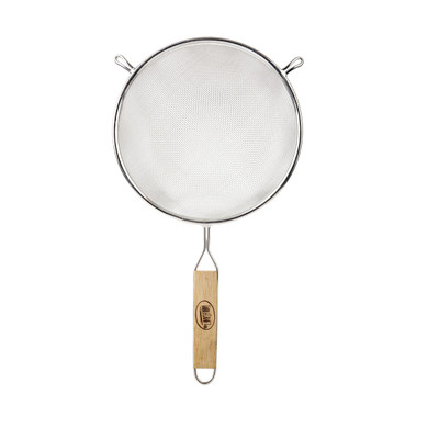 TableCraft Products 88 8" Dia. Tin Plated Single Medium Mesh Strainer