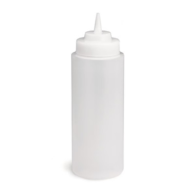 TableCraft Products 3263C 32 oz Clear Natural Standard Cone Squeeze Bottle - 12/Case