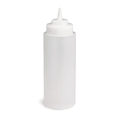 TableCraft Products 3263C 32 oz Clear Natural Standard Cone Squeeze Bottle - 12/Case