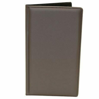 TableCraft Products 59BR 5 1/4" W x 9" H Brown Vinyl Check Presentation Holder
