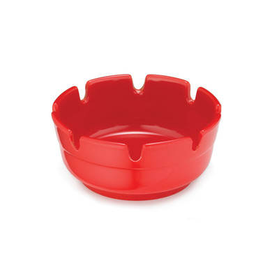 TableCraft Products ST365R-1 3 3/4" Dia. x 1 3/4" Red Melamine Deepwell Economy Ashtray