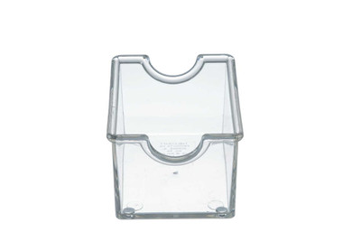 TableCraft Products 10308 3 1/4" x 2 1/2" x 2" Clear Rectangular Sugar Packet Holder