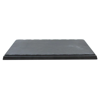 TableCraft Products MGD2112 21" W x 12 7/8" D x 1 1/8" H Square Melamine Slate Frostone Collection Display Tray