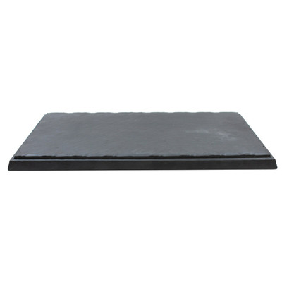 TableCraft Products MGD2112 21" W x 12 7/8" D x 1 1/8" H Square Melamine Slate Frostone Collection Display Tray