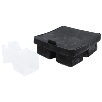 TableCraft Products BSCT2 4 Compartment 1.75&quot; Cubes Black Cash &amp; Carry Ice Cube Tray