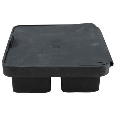 TableCraft Products BSCT2 4 Compartment 1.75" Cubes Black Cash &amp; Carry Ice Cube Tray