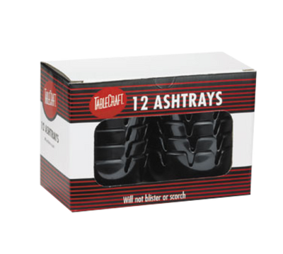 TableCraft Products C263B-1 4" x 1.75" Black Plastic Cash & Carry Classic Ashtrays