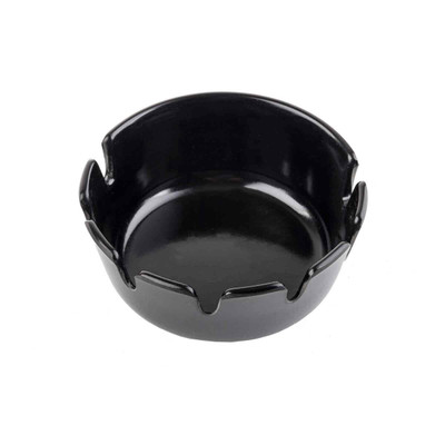 TableCraft Products C263B-1 4" x 1.75" Black Plastic Cash & Carry Classic Ashtrays - 6 Cases of 12