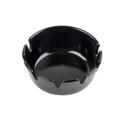 TableCraft Products C263B-1 4" x 1.75" Black Plastic Cash & Carry Classic Ashtrays - 6 Cases of 12