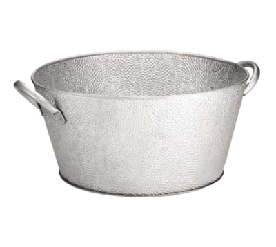 TableCraft Products GT1515 4.5 Gallons 15" Dia. x 7.13" H 18.5" Round Galvanized Steel Galvanized Collection Beverage Tub