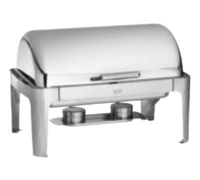 TableCraft Professional Bakeware CW40167 7 Qt. Full Size Stainless Steel Fuel Chafer Dish With Roll Top