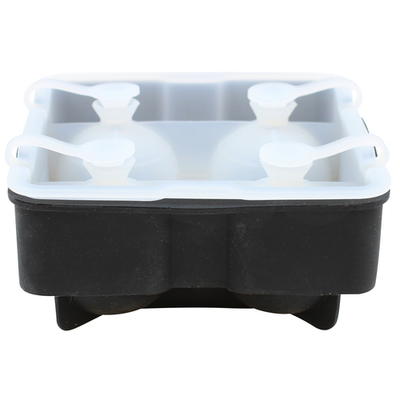 TableCraft Products BSRT2 4 Compartment 1.75&quot; Black Sphere Cash &amp; Carry Ice Tray