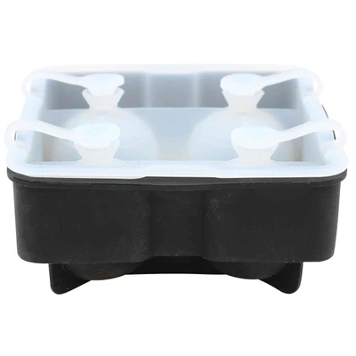 TableCraft Products BSRT2 4 Compartment 1.75" Black Sphere Cash &amp; Carry Ice Tray