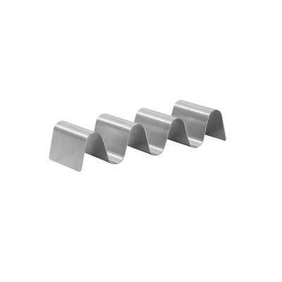 TableCraft Products TRS34 7 5/8" W x 2 1/4" D x 1 1/2" H Stainless Steel Solid Taco Taxi Server