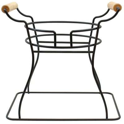 TableCraft Products BDGR1 8 1/2" Black Powder Coated Metal Wire Glass Beverage Dispenser Base