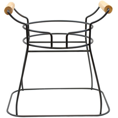 TableCraft Products BDGR1 8 1/2" Black Powder Coated Metal Wire Glass Beverage Dispenser Base