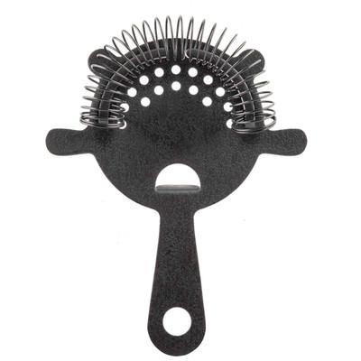 TableCraft Products 10556 4 1/2" W x 6" D x 3/4" H 4-Prong Black Acid Etch Finish Stainless Steel Strainer