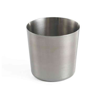 TableCraft Products AC885S 3 3/8" Dia. x 3 3/8" Round Brushed Stainless Steel Fry Cup