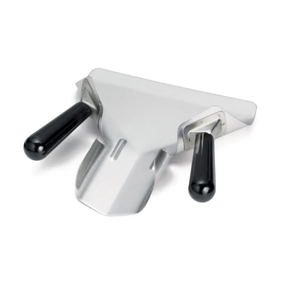 TableCraft Products FFD8 9-1/4" W x 2-1/4" H Black Dual Handle Stainless Steel French Fry Scoop