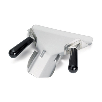 TableCraft Products FFD8 9-1/4" W x 2-1/4" H Black Dual Handle Stainless Steel French Fry Scoop