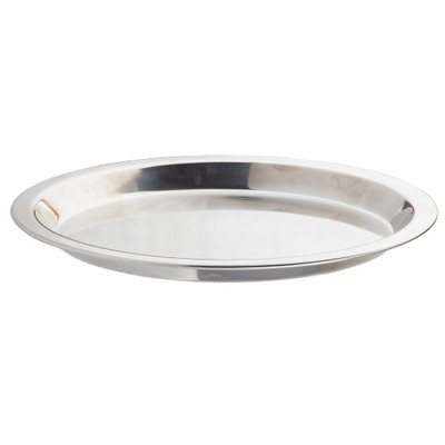 TableCraft Products 10547 9 1/8" x 1" Round Stainless Steel Pie Pan