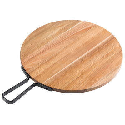 TableCraft Products 10081 14&quot; D x 3/5&quot; H x 18 7/8&quot; W Light Brown Round Industrial Collection Serving Paddle