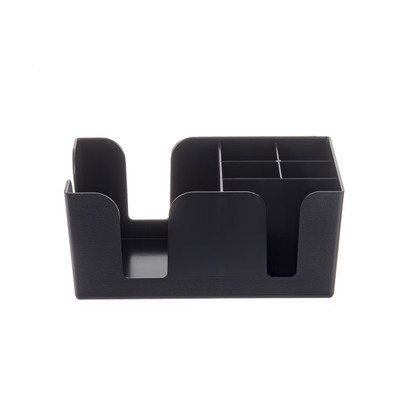 TableCraft Products 101 9 1/2" W x 5 3/4" D x 4" H Black ABS Plastic Bar Caddy