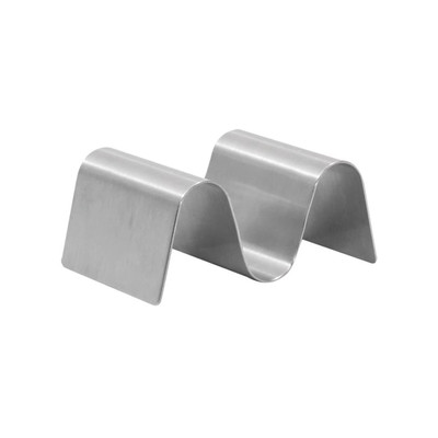 TableCraft Products TRS12 3 5/8" W x 2 1/4" D x 1 1/2" H Stainless Steel Solid Taco Taxi Server