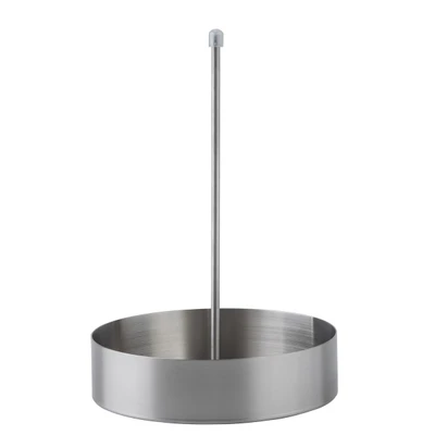 TableCraft Products 10397 7" W x 7" D x 10" H Brushed Finish Stainless Steel Onion Ring Tower &amp; Slider