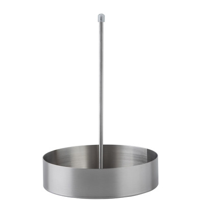 TableCraft Products 10397 7" W x 7" D x 10" H Brushed Finish Stainless Steel Onion Ring Tower &amp; Slider