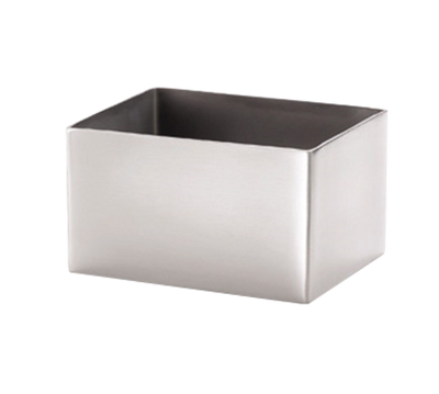TableCraft Products 1157 3 1/4" W x 2 1/2" D x 1 3/4" H Rectangular Stainless Steel Sugar Packet Holder