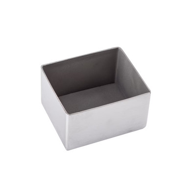 TableCraft Products 1157 3 1/4" W x 2 1/2" D x 1 3/4" H Rectangular Stainless Steel Sugar Packet Holder