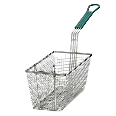 TableCraft Products 42 25" W x 6-1/2" D x 13-1/2" H Rectangular Nickel Plated Steel Fry Basket