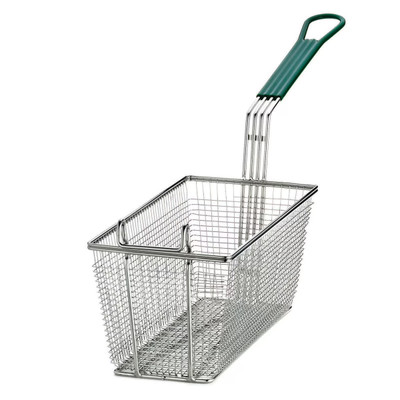 TableCraft Products 42 25" W x 6-1/2" D x 13-1/2" H Rectangular Nickel Plated Steel Fry Basket