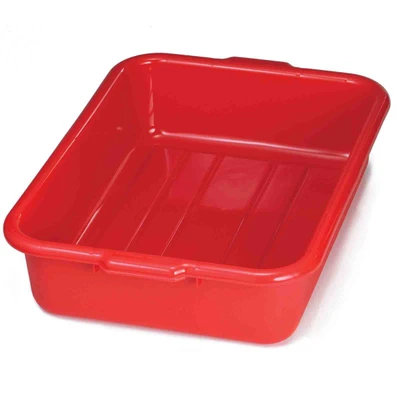 TableCraft Products 1529R 21 1/2" W x 15 3/4" D x 5" H Red Tote Box
